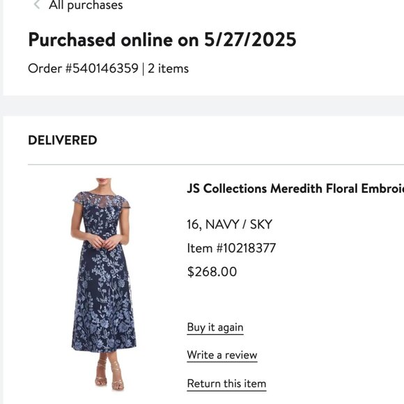 JS COLLECTIONS  MEREDITH FLORAL EMBROIDERY A-LINE DRESS - SIZE 16 - Picture 1 of 3